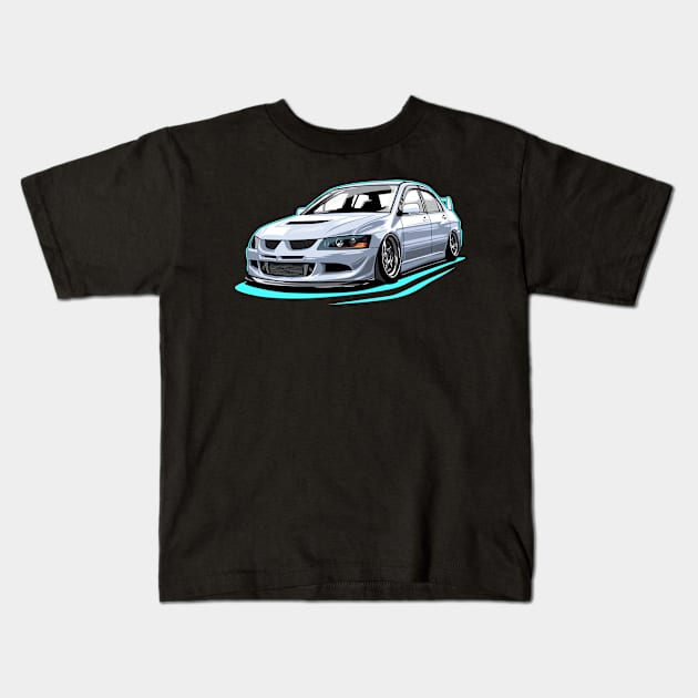 Lancer Evolution-Evo 8 jdm legend Kids T-Shirt by ASAKDESIGNS